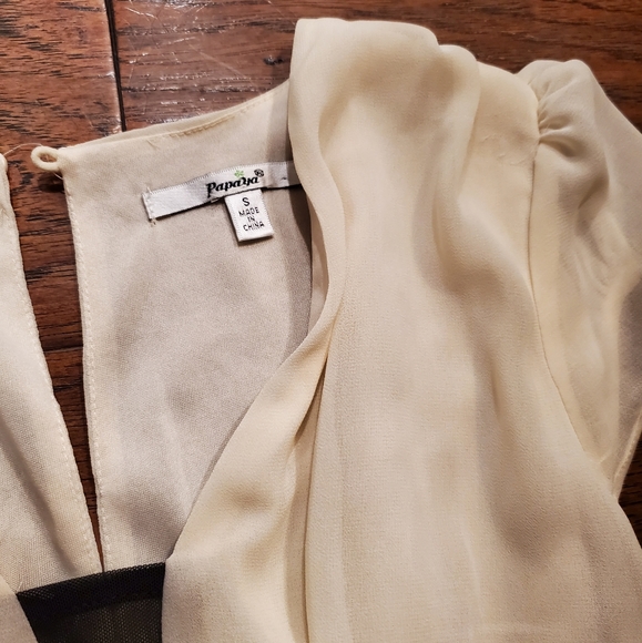 Black and Cream Formal Dress - Picture 3 of 3